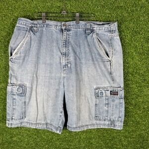 WRG Jeans Co. Men's Authentic Issue Denim Blue Relaxed Fit Cargo Shorts 40‎ VTG